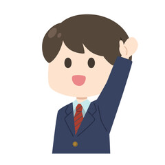 男子学生　イラスト