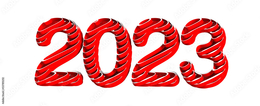 Poster typography design of 2023 with welcome 2023 concept design.