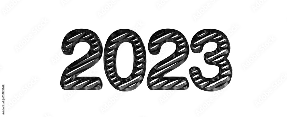 Poster Typography design of 2023 with 3d style design