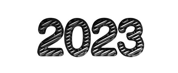 Typography design of 2023 with 3d style design