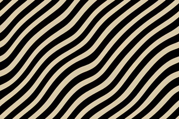 Wavy stripes 2d seamless pattern. Retro abstract wavy texture. Geometric lines monochrome design.