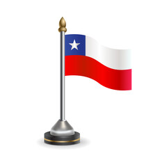 State table flag of Chile. National symbol perfect for design, Background transparent