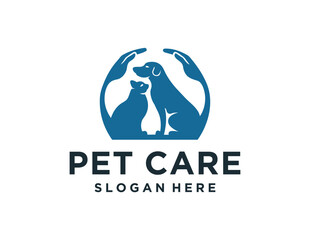 Logo about pet care on a white background. created using the CorelDraw application.