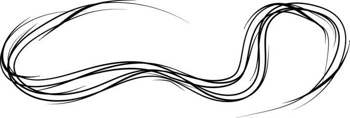 Fototapeta premium Sketchy Curve Line