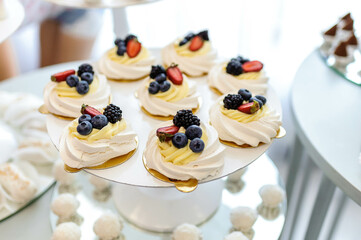 Fruit buffet. Fruit cakes
