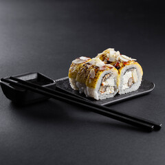 sushi rolls on a plate