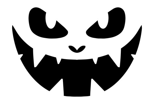 recommend clip art: Monster face silhouette character illustration.