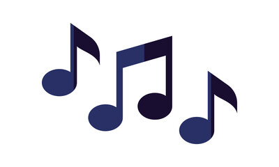 Music notes vector icon line EPS 10. Eighth duration flat illustration. Melody, song, note, tune, audio sign for web, dev, app. Music theory symbol. Sound media concept. Isolated on white