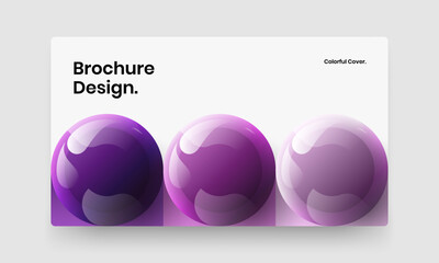 Modern realistic balls placard template. Minimalistic journal cover design vector illustration.