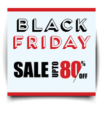 Black friday sale upto 80% off social media design