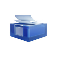 Flying paper from stack of documents 3d rendering illustration