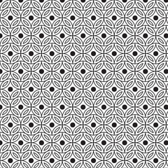black and white seamless pattern, Seamless flower Pattern Design Vector
