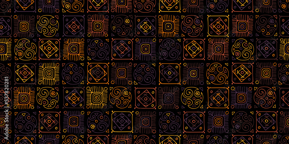 Aufkleber Talavera pattern. Indian patchwork. Turkish ornament. Moroccan tile mosaic. Spanish decoration. Ethnic background. Seamless pattern for your design