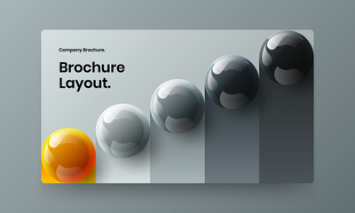 Original 3D balls placard concept. Vivid site vector design layout.
