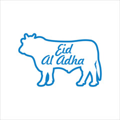 Eid Al Adha Mubarak the celebration of Muslim community festival background design with sheep and star paper cut style.Vector Illustration