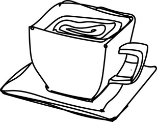 vector illustration of a cup of tea