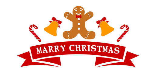 merry christmas lettering. Seasonal greeting card template. celebration holiday xmas. A calligraphic hand written inscription for greeting cards, banners, posters, isolated vector illustration. 