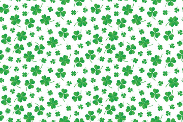 seamless pattern with clover leaves, great for wrapping, textile, wallpaper, greeting card- vector illustration