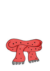 Red muffler for christmas gifts in winter