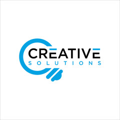 Creative Solution With Lamp Logo Design Template