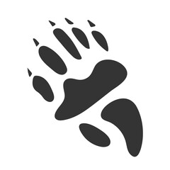 Black coati paw print icon