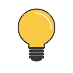 bulb lamp icon, Idea lamp icon.