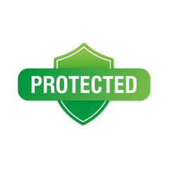 Strong protection tick shield icon