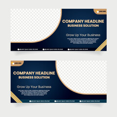 social media design company banner vector