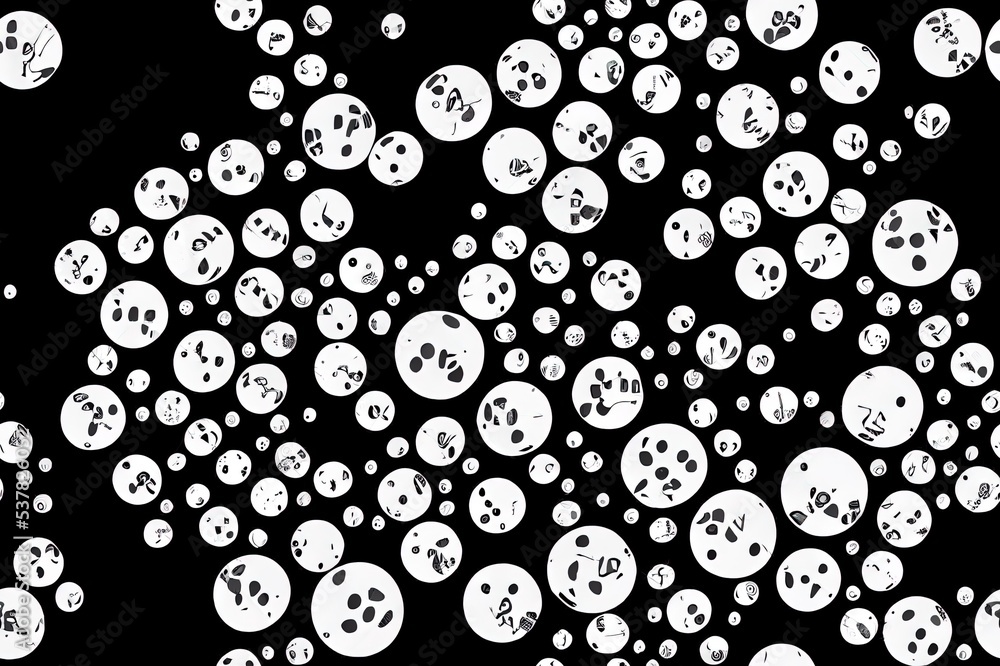 Poster abstract dash pattern 2d, memphis style background with small dashes, retro black and white texture