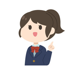 女子学生　イラスト