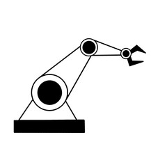 Industrial robot icon vector design,mechanical robot arm icon.