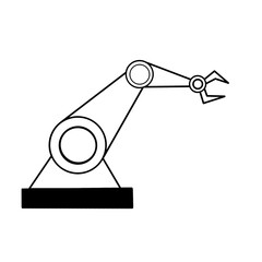 Industrial robot icon vector design,mechanical robot arm icon.