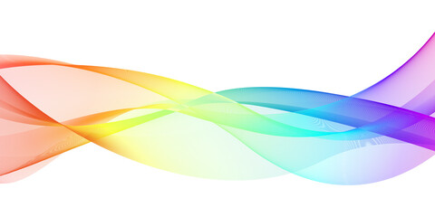 Rainbow wave abstract background design element - curves banner