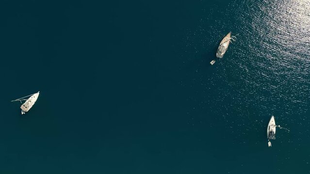 Kille Bay in Turkey. Bird's-Eye View. 4k 60fps Drone Footage.