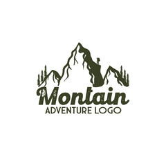 Logo Vintage Adventure And mountain Camp design