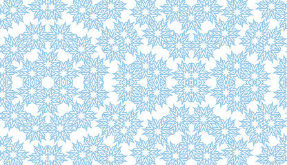 Christmas snowflake seamless pattern for winter holiday ornament