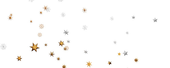 Fototapeta na wymiar A gray whirlwind of golden snowflakes and stars. New