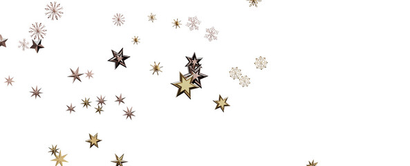 Holiday golden decoration, glitter frame isolated