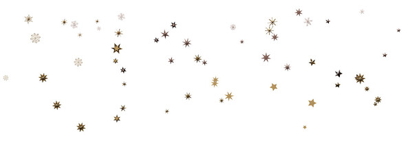 Fototapeta premium Holiday golden decoration, glitter frame isolated