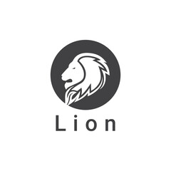 lion logo design vector templet,