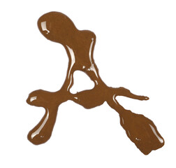 Wet mud alphabet letter A isolated on white