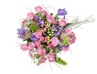 Beautiful pink roses on background