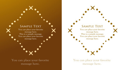 クリスマスモチーフのフレームデザインセット。ゴージャスでエレガントなデザイン素材