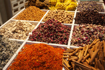 Spices on the market in Istanbul, Turkey
