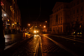 Fototapeta na wymiar Lviv city cente at night