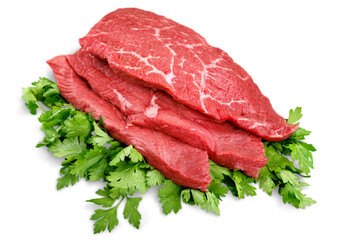 beef steak on white. Isolated
