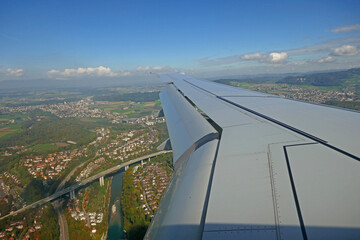 Flug über Bern, Schweiz