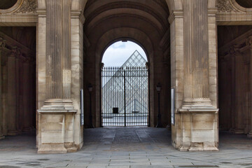the facade of the building