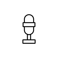 Obraz premium Podcast microphone line icon