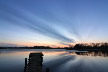 sunset on the river